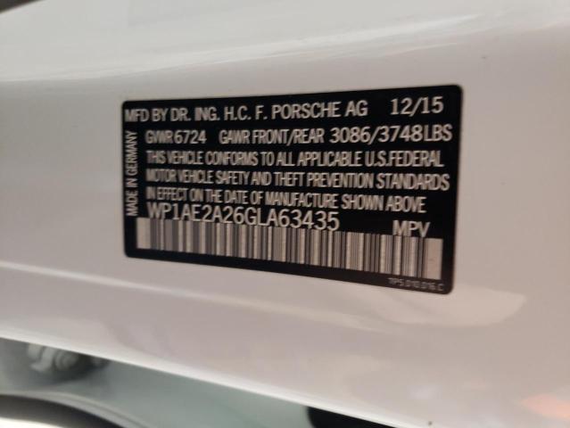 2016 PORSCHE CAYENNE SE - WP1AE2A26GLA63435