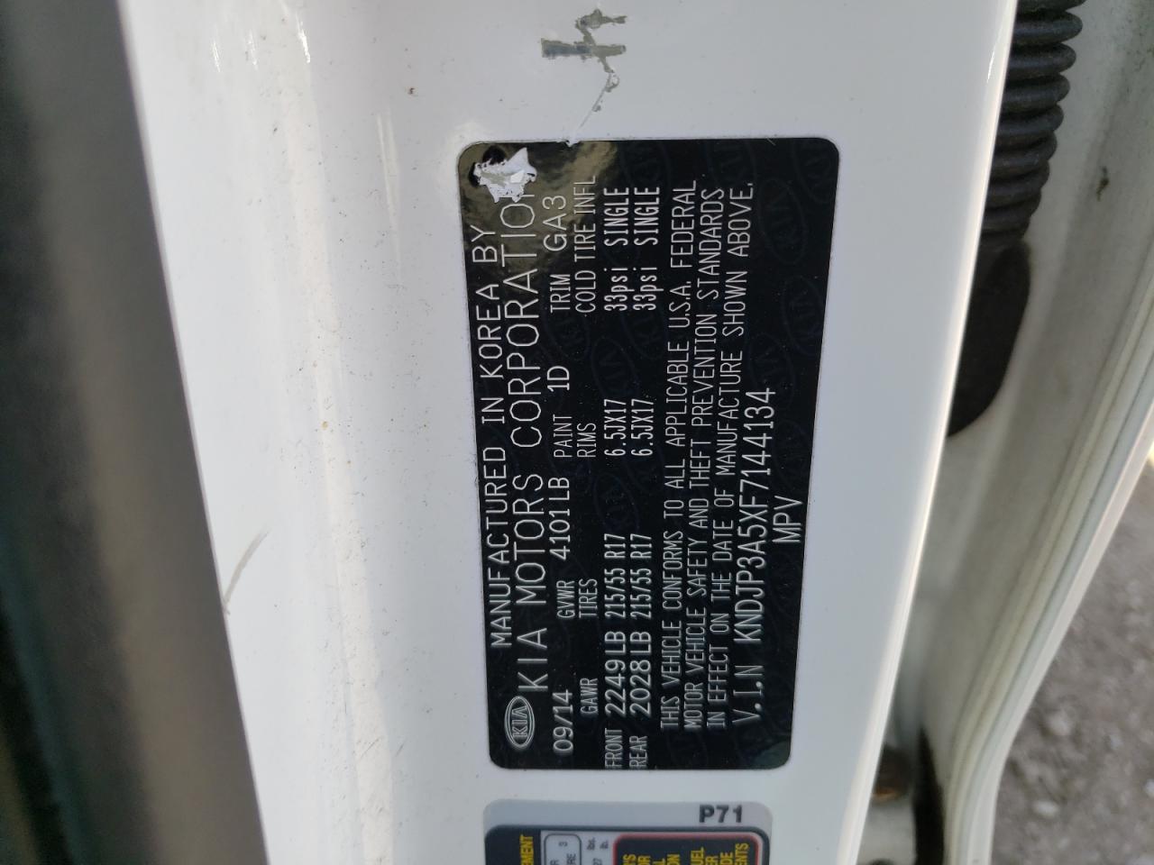 KNDJP3A5XF7144134 2015 Kia Soul +