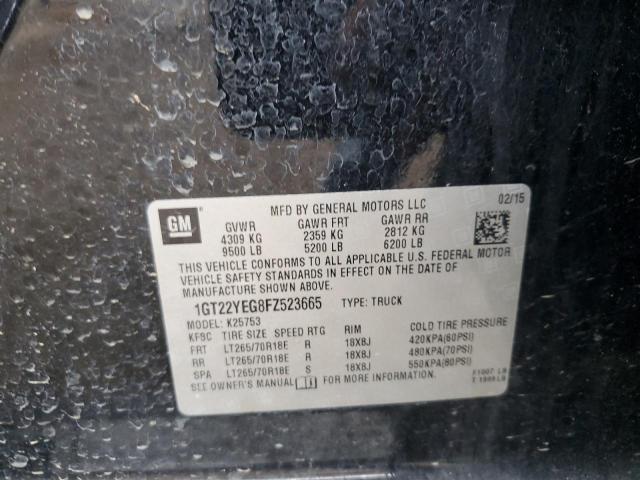 2015 GMC Sierra K2500 Sle VIN: 1GT22YEG8FZ523665 Lot: 50855434