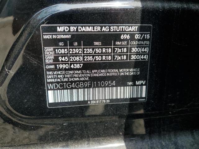 Lot #2444049081 2015 MERCEDES-BENZ GLA 250 4M salvage car