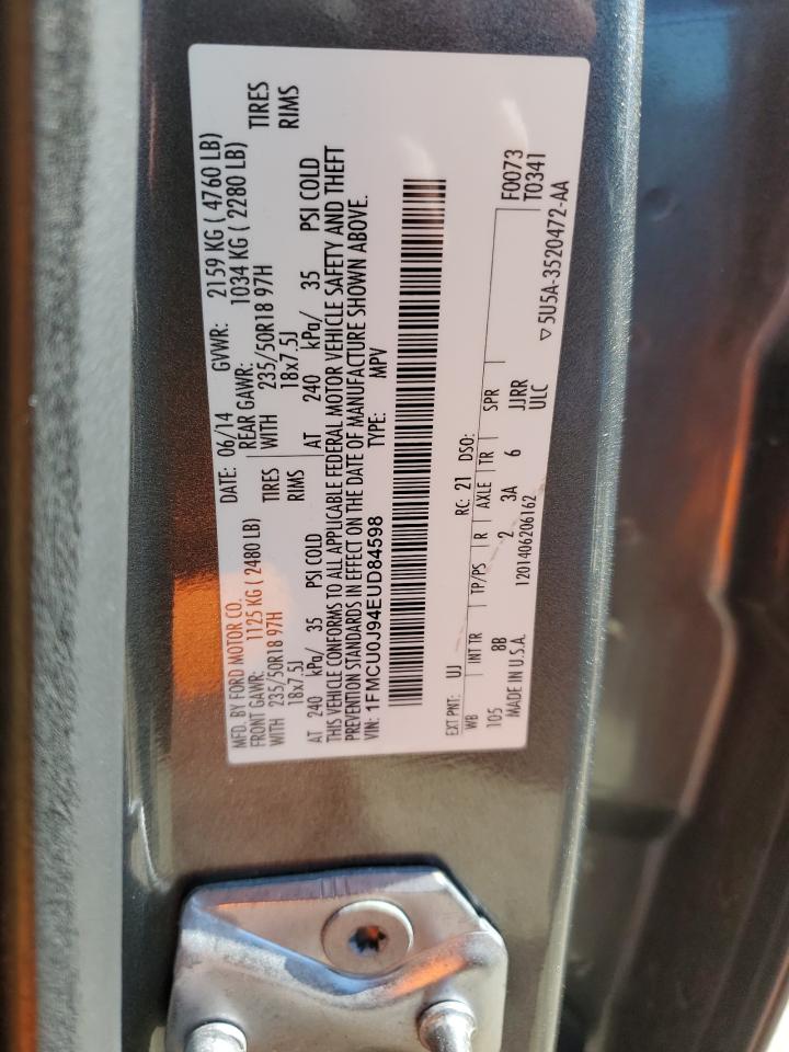 1FMCU0J94EUD84598 2014 Ford Escape Titanium