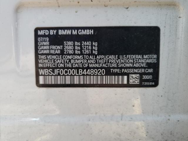 WBSJF0C00LB448920 BMW M5 BASE 12