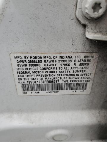 2015 ACURA ILX 20 19VDE1F37FE006767