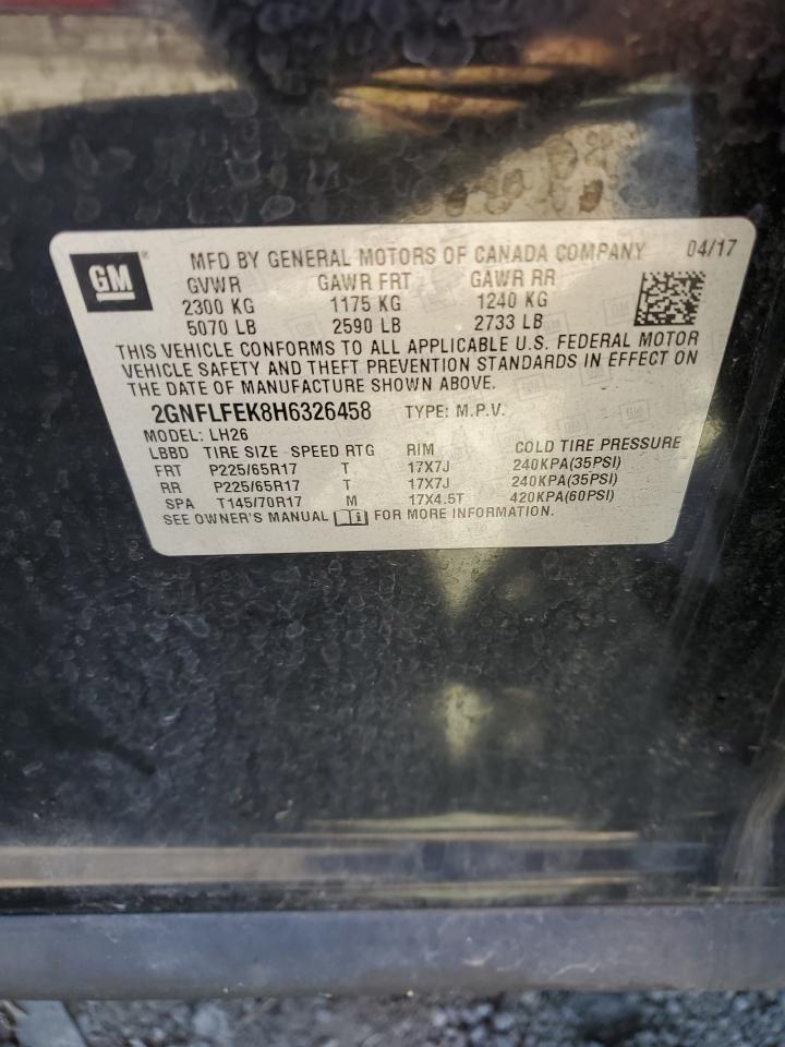 2GNFLFEK8H6326458 CHEVROLET EQUINOX 2017