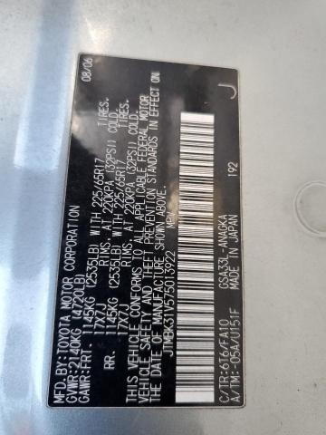 2007 Toyota Rav4 Limited VIN: JTMBK31V575013922 Lot: 49859964