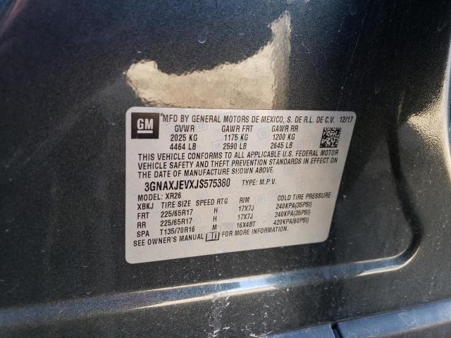 2018 CHEVROLET EQUINOX LT - 3GNAXJEVXJS575380