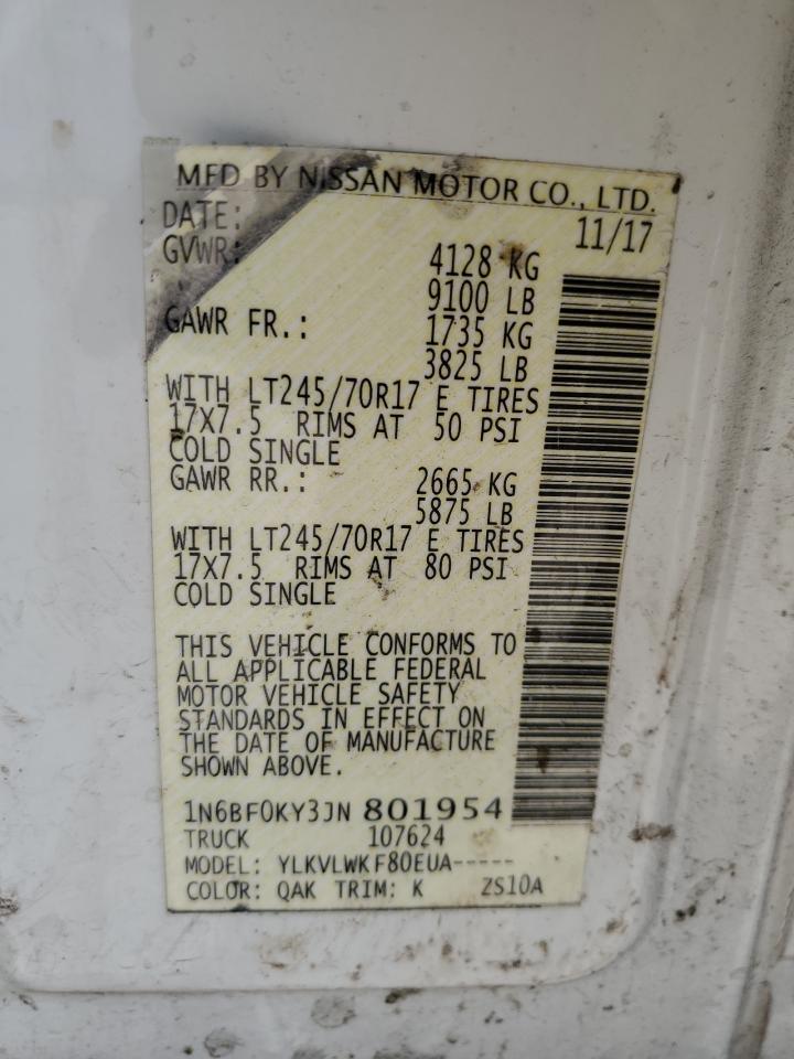 1N6BF0KY3JN801954 NISSAN NV 2018