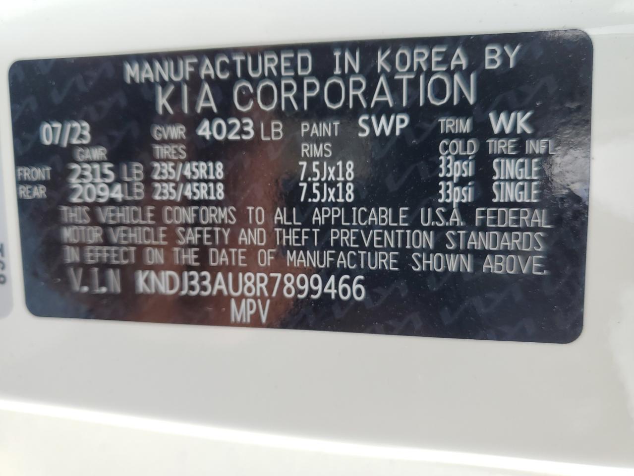 KNDJ33AU8R7899466 2024 Kia Soul Ex