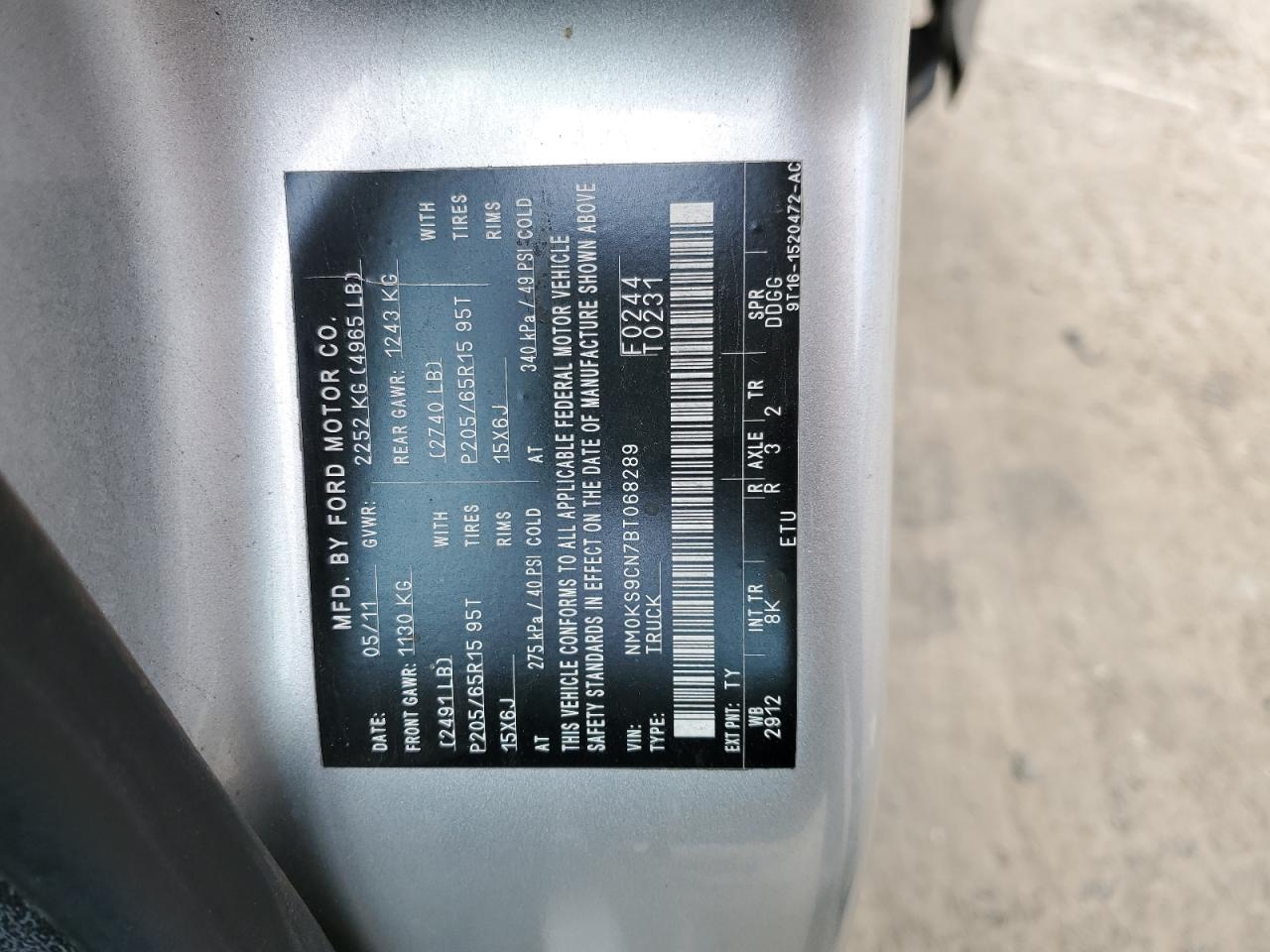 NM0KS9CN7BT068289 2011 Ford Transit Connect Xlt Premium