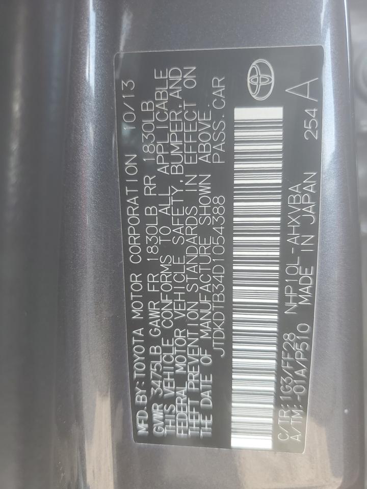 JTDKDTB34D1054388 2013 Toyota Prius C