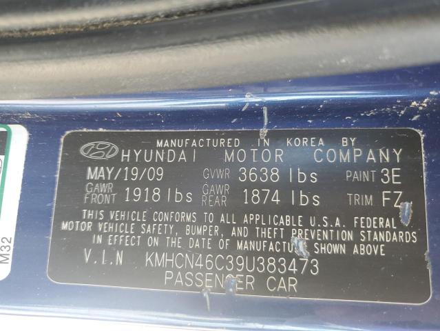 2009 Hyundai Accent Gls VIN: KMHCN46C39U383473 Lot: 50698114