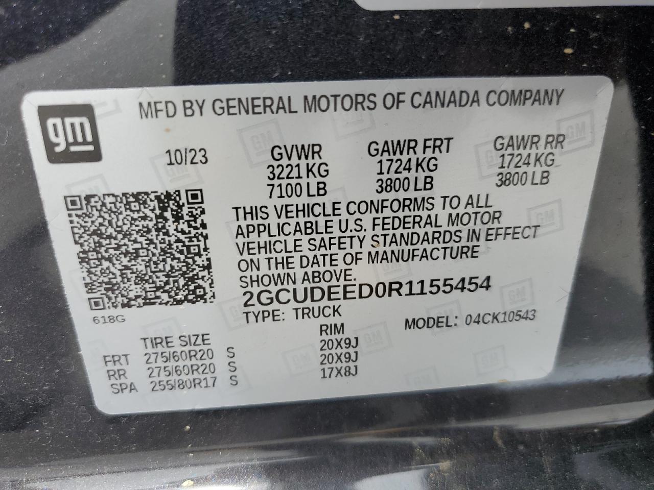 2GCUDEED0R1155454 CHEVROLET ALL Models 2024