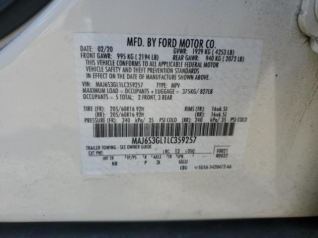 2020 FORD ECOSPORT S - MAJ6S3GL1LC359257