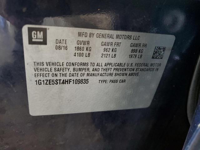 2017 Chevrolet Malibu Lt VIN: 1G1ZE5ST4HF109835 Lot: 51331484