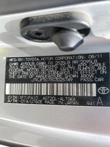 2012 Toyota Scion Tc VIN: JTKJF5C7XC3025749 Lot: 51997964