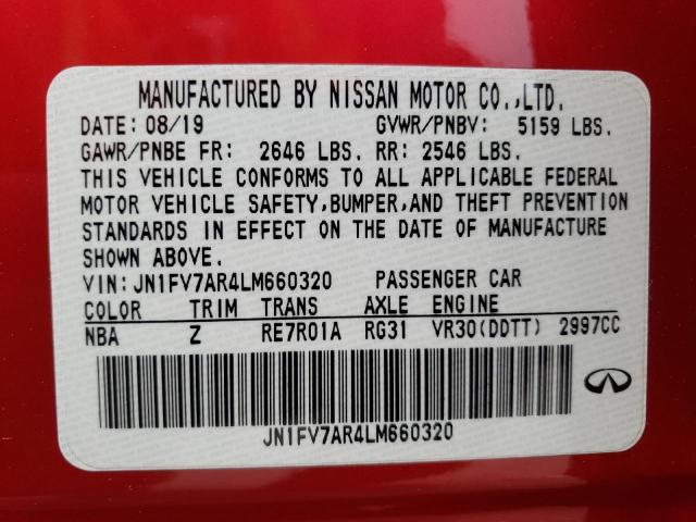 JN1FV7AR4LM660320 Infiniti Q50 RED SP 12