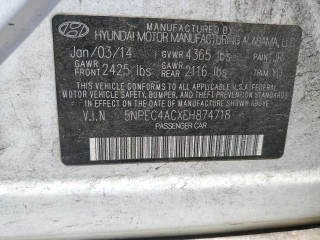 2014 Hyundai Sonata Se VIN: 5NPEC4ACXEH874718 Lot: 50777894
