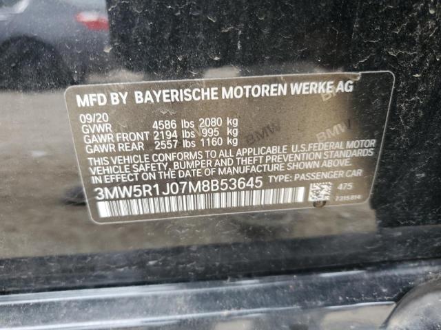 3MW5R1J07M8B53645 BMW 3 Series 330I 12