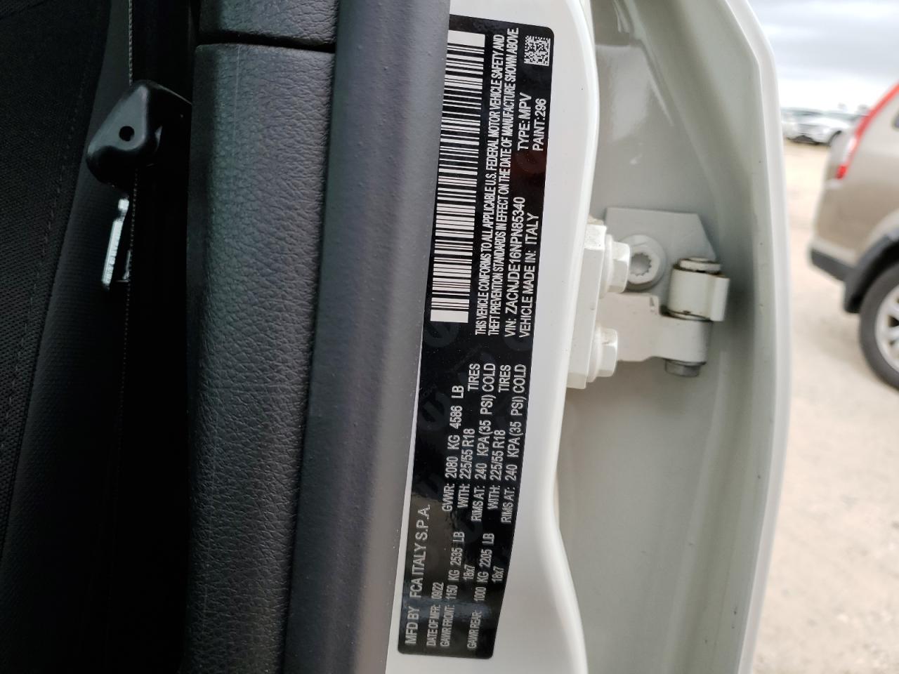 ZACNJDE16NPN85340 2022 Jeep Renegade Altitude