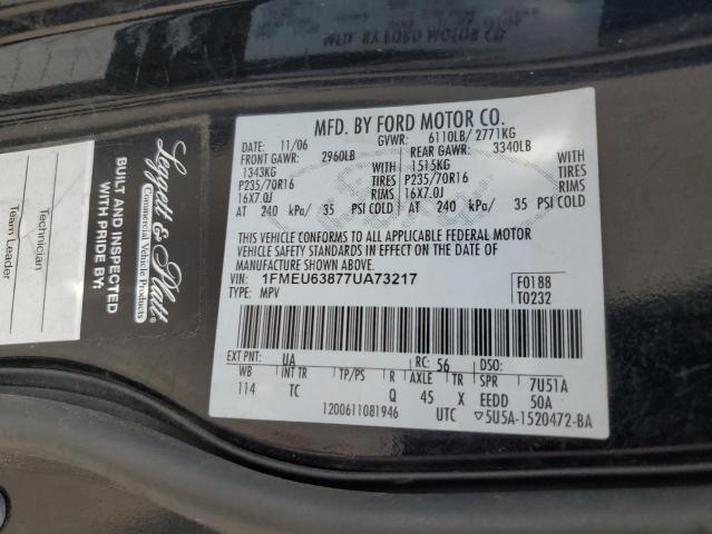 2007 Ford Explorer Xlt VIN: 1FMEU63877UA73217 Lot: 50668504