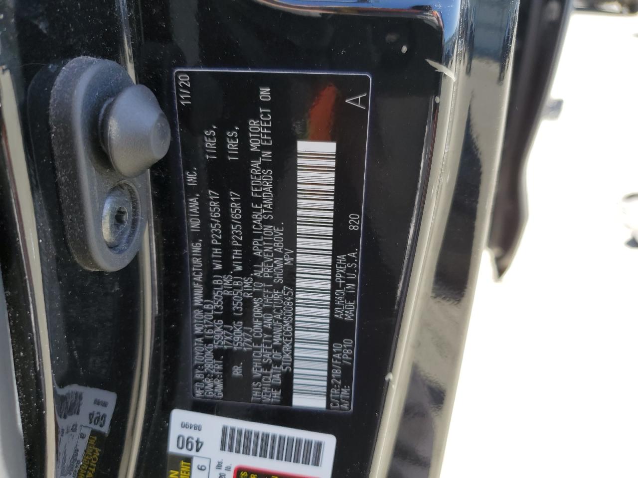 5TDKRKEC6MS008457 TOYOTA All Models 2021