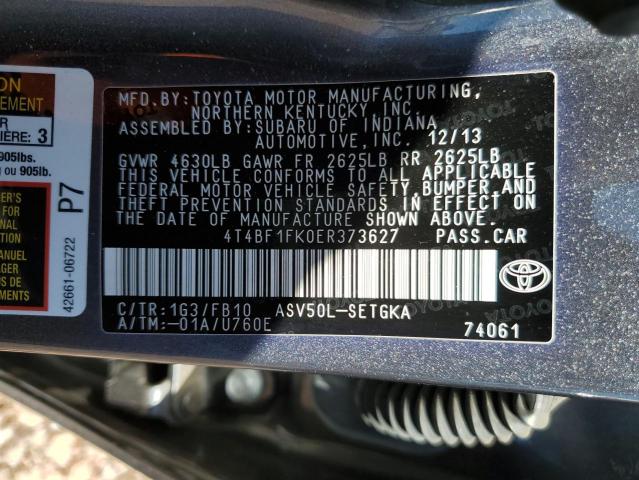 2014 Toyota Camry L VIN: 4T4BF1FK0ER373627 Lot: 47727484