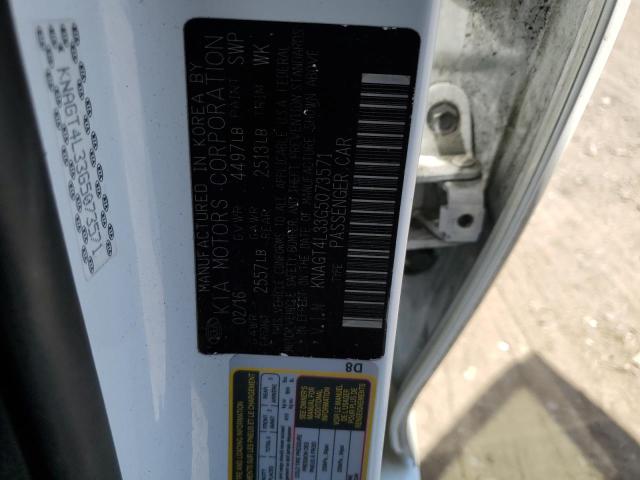 2016 Kia Optima Lx VIN: KNAGT4L33G5073571 Lot: 51931674