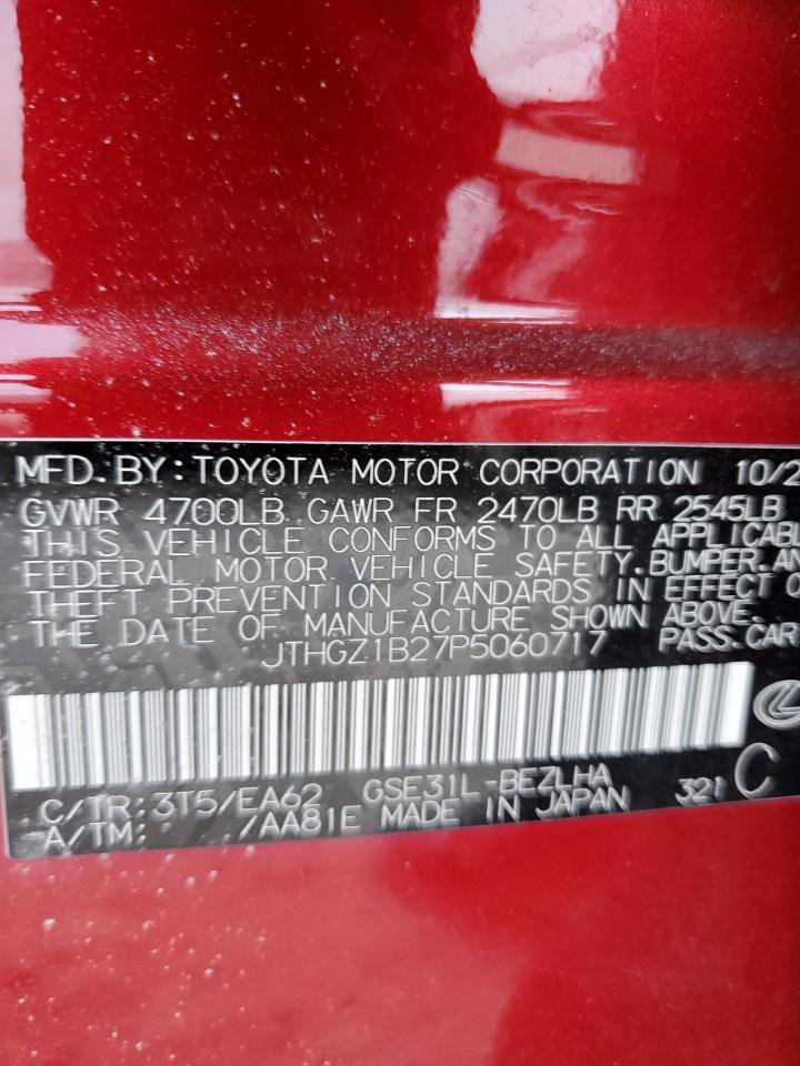 JTHGZ1B27P5060717 2023 Lexus Is 350 F Sport Design