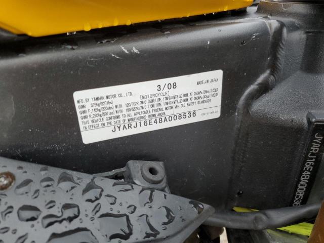 2008 YAMAHA YZFR6 JYARJ16E48A008536
