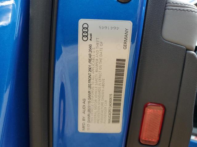 2018 AUDI S5 PRESTIG WAUC4CF57JA060615