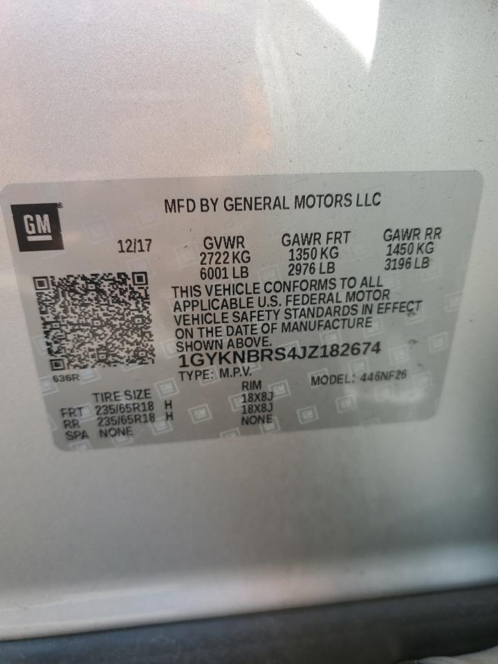 1GYKNBRS4JZ182674 2018 Cadillac Xt5