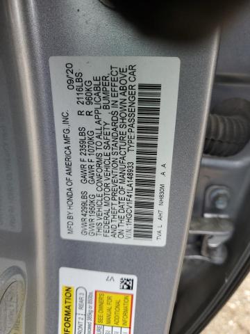 2020 Honda Accord Ex VIN: 1HGCV1F41LA148933 Lot: 49309544