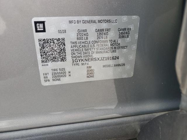 2018 Cadillac Xt5 Premium Luxury VIN: 1GYKNERSXJZ191624 Lot: 51953144