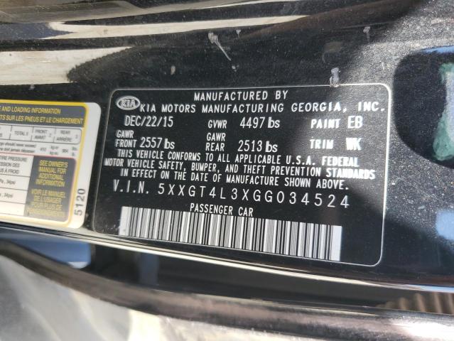 2016 Kia Optima Lx VIN: 5XXGT4L3XGG034524 Lot: 50725954