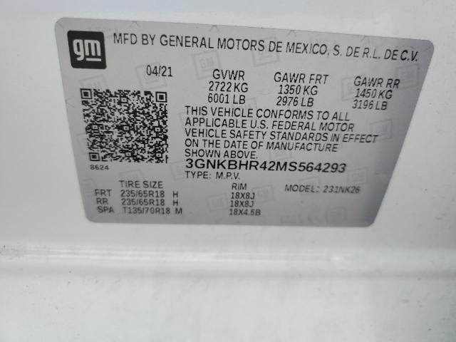 3GNKBHR42MS564293 Chevrolet Blazer 2LT 12