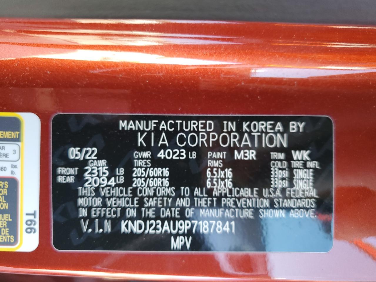 KNDJ23AU9P7187841 2023 Kia Soul Lx