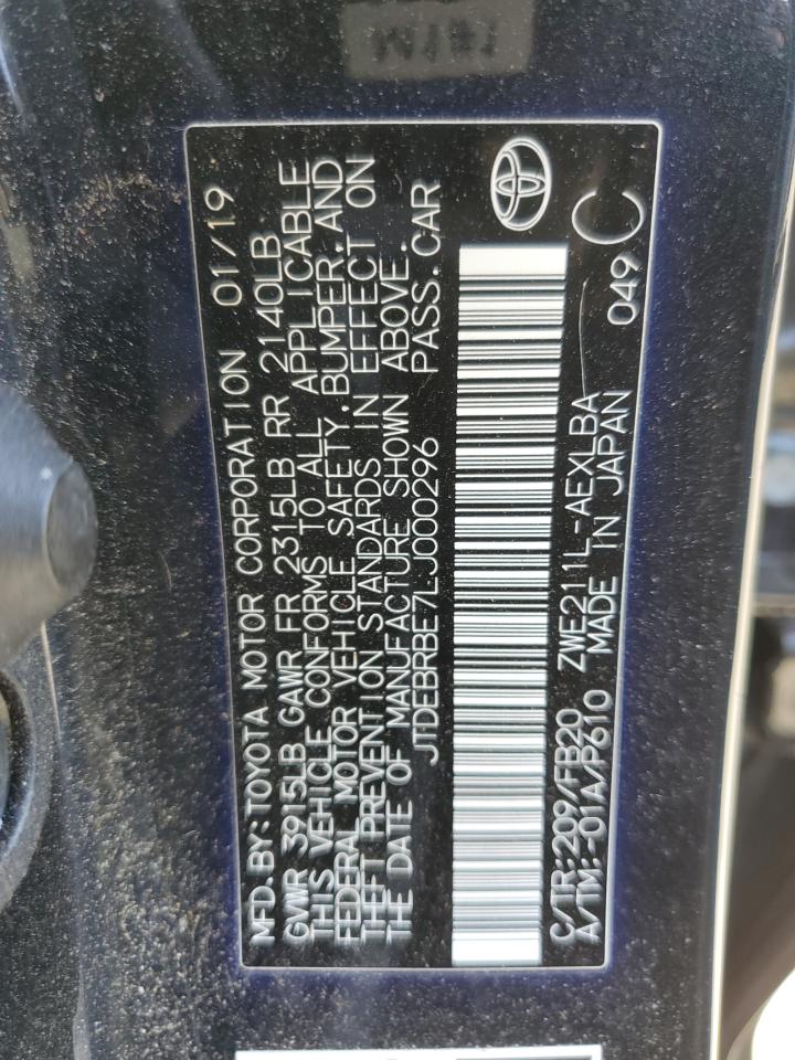 JTDEBRBE7LJ000296 TOYOTA COROLLA 2020