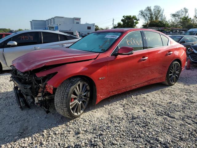 Lot #2484701025 2017 INFINITI Q50 RED SP salvage car