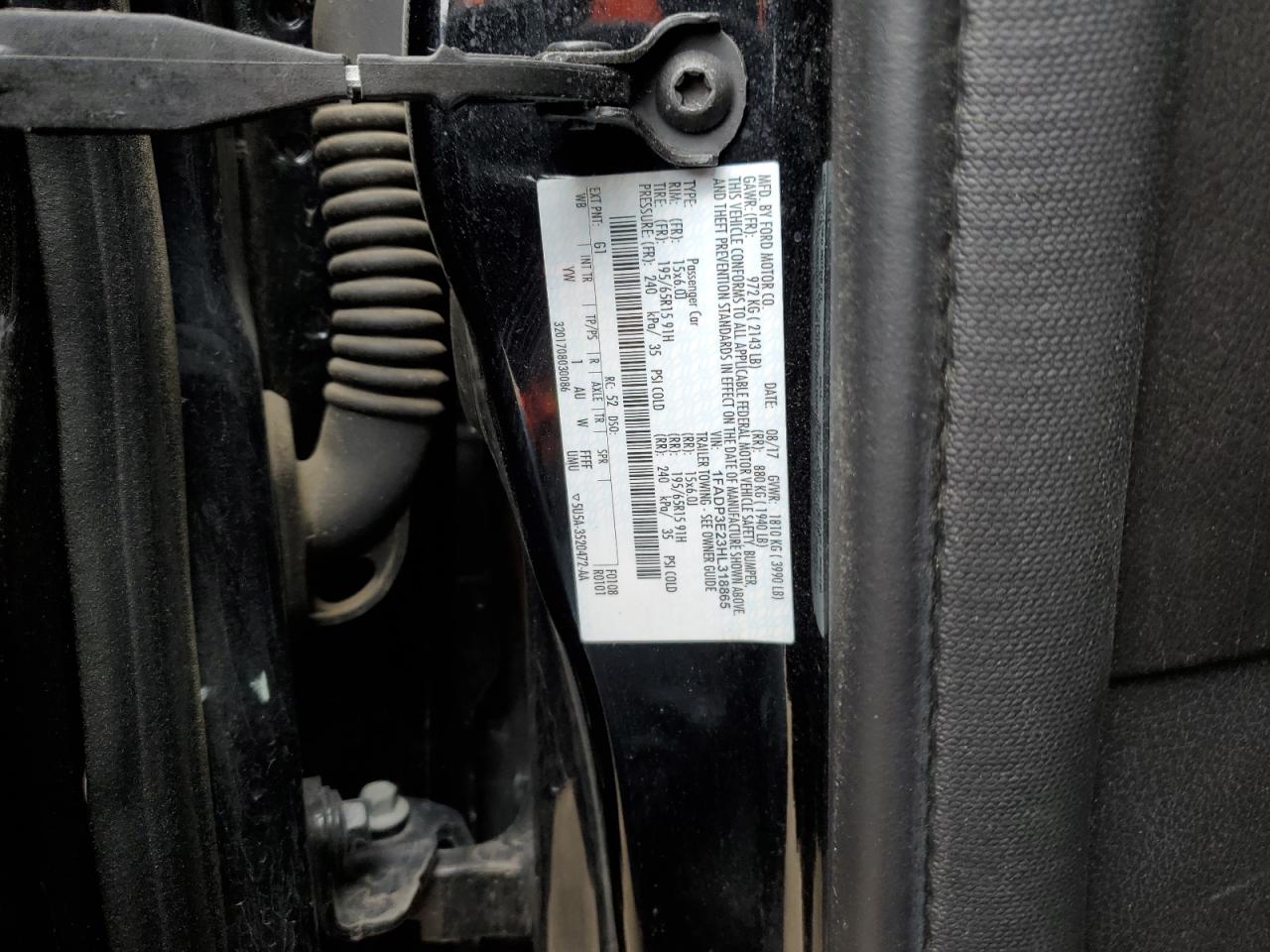 1FADP3E23HL318865 2017 Ford Focus S