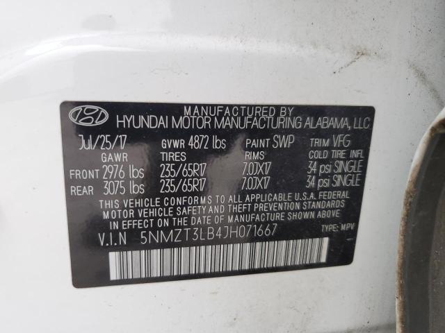 5NMZT3LB4JH071667 2018 Hyundai Santa Fe Sport