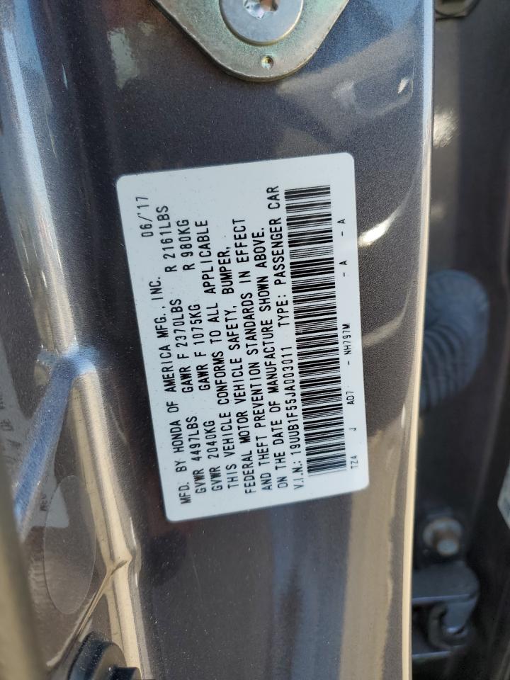 19UUB1F55JA003011 2018 Acura Tlx Tech