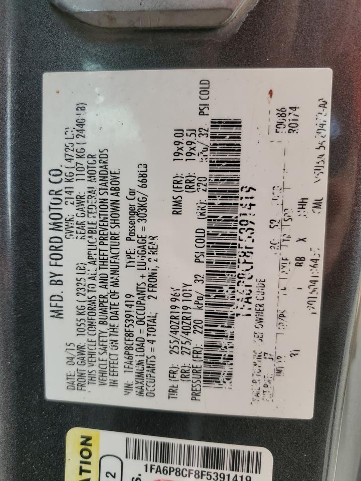 1FA6P8CF8F5391419 2015 Ford Mustang Gt