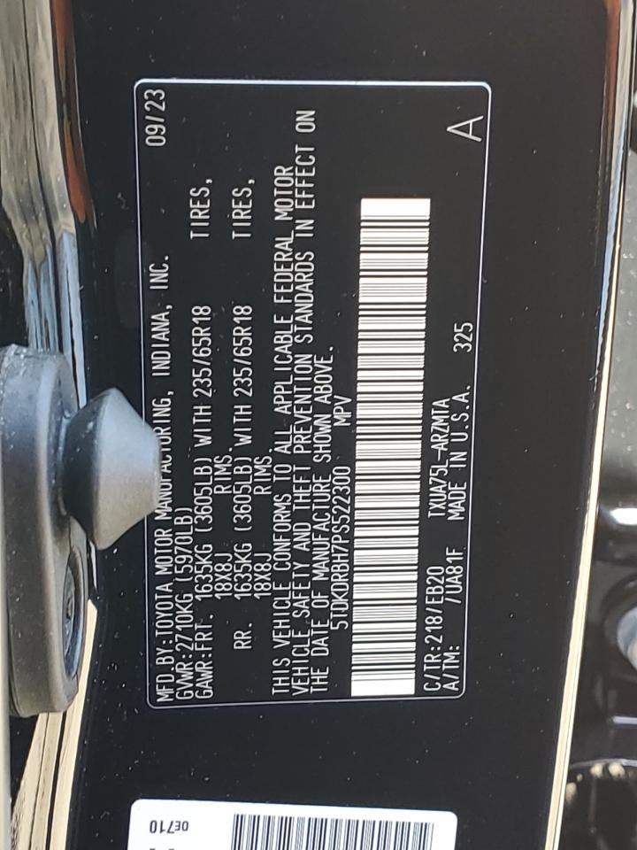 5TDKDRBH7PS522300 2023 Toyota Highlander L