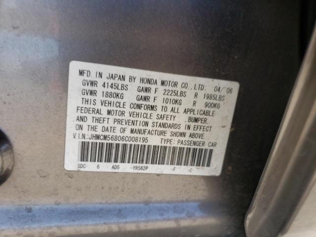 2006 Honda Accord Ex VIN: JHMCM56806C008195 Lot: 50565454