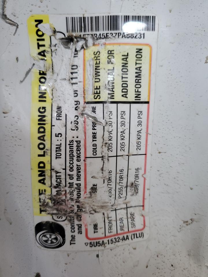 1FTZR45E37PA88231 2007 Ford Ranger Super Cab