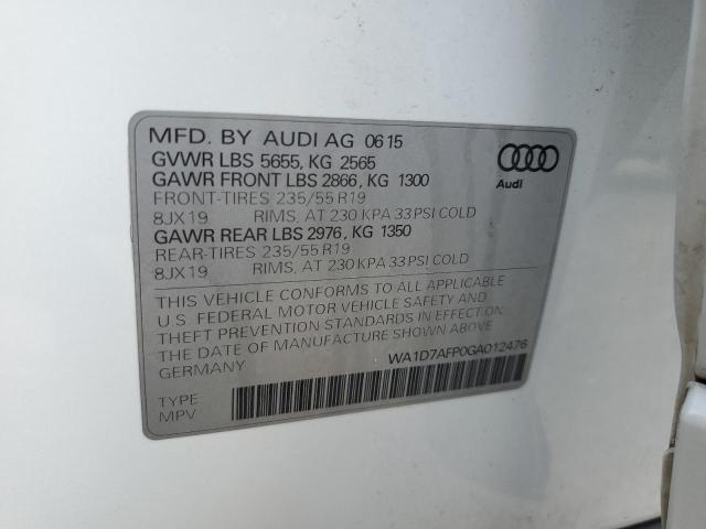 WA1D7AFP0GA012476 | 2016 Audi q5 premium plus s-line