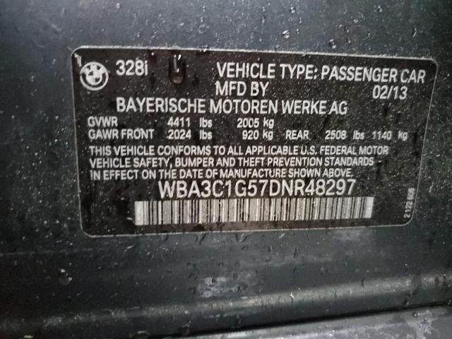 VIN WBA3C1G57DNR48297 2013 BMW 3 Series, 328 I Sulev no.12