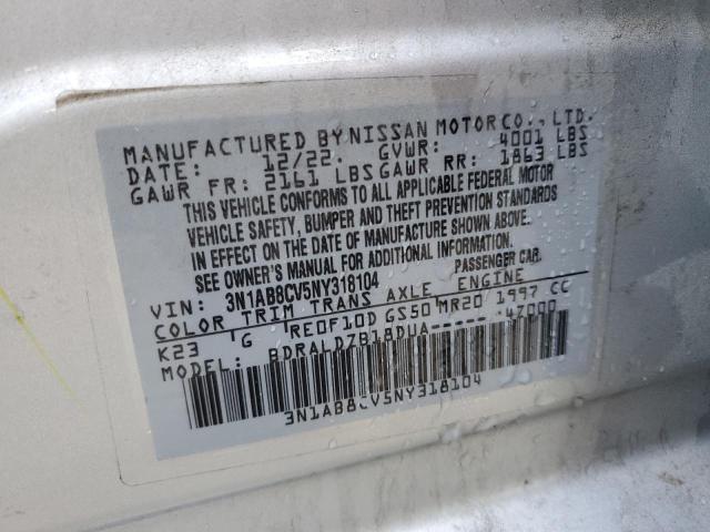 2022 Nissan Sentra Sv VIN: 3N1AB8CV5NY318104 Lot: 52114174