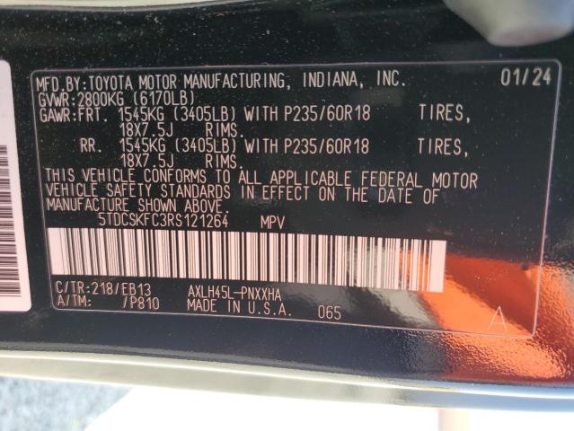 2024 Toyota Sienna Xse VIN: 5TDCSKFC3RS121264 Lot: 51973654