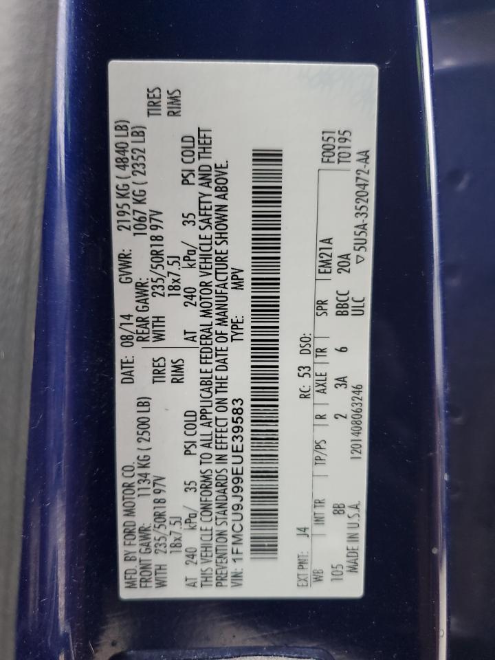 1FMCU9J99EUE39583 2014 Ford Escape Titanium